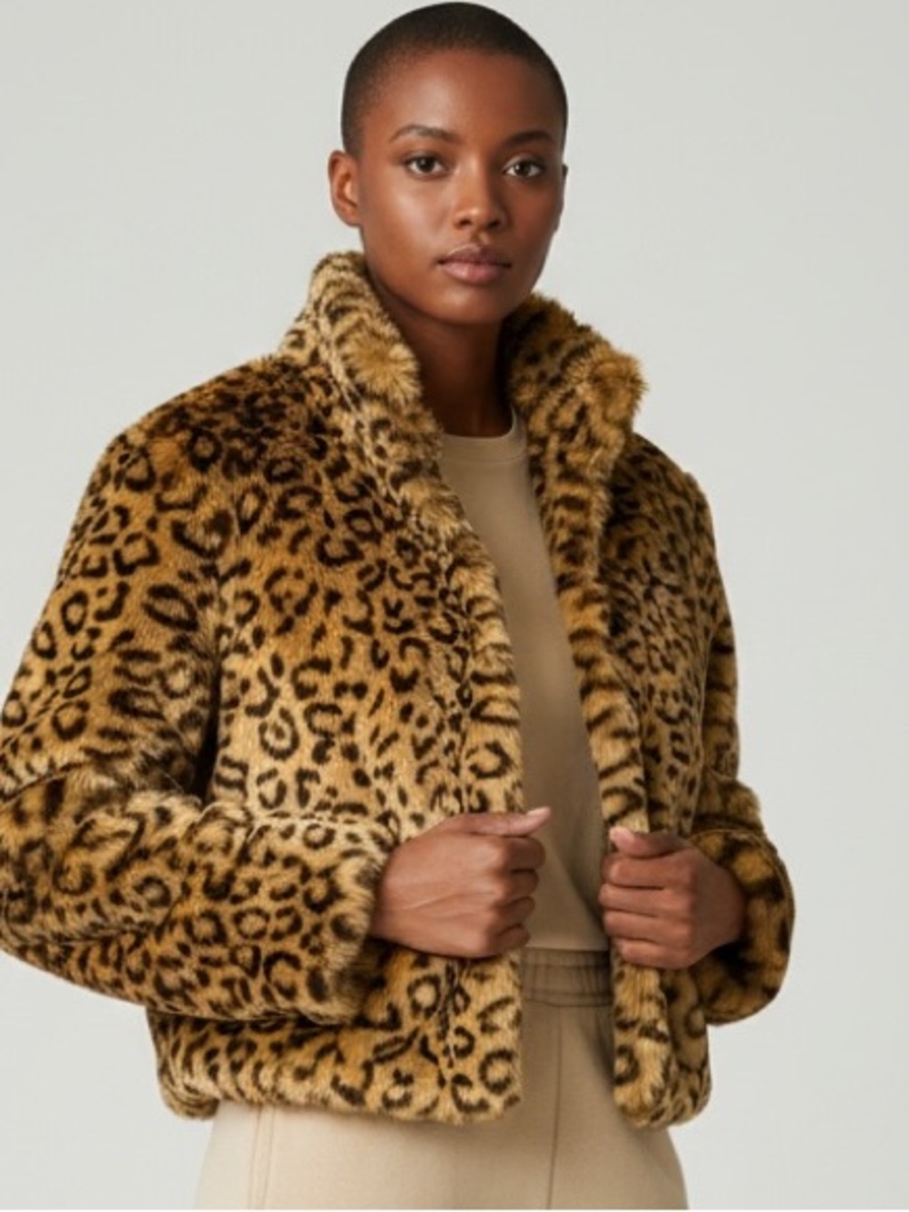 VINTAGE LAUREN RALPH LAUREN FAUX FUR CHEETAH ANIMAL PRINT JACKETS SZ  MEDIUM